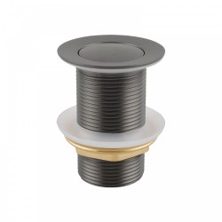 32/40mm Gunmetal Grey Solid Brass Basin Pop Up Waste NO Overflow 32/40mm Gunmetal Grey Solid Brass Basin Pop Up Waste NO Overflow